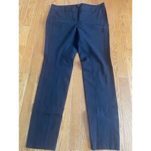 Ann Taylor Pants Womens Size 10 Black Nylon Stretch Straight Leg Casual Mid Rise
